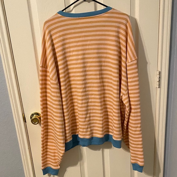 Free people We The Free Peach and Teal Striped Sweater - Picture 13 of 13